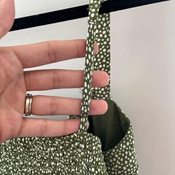 ABERCROMBIE & Fitch Green Polka Dot Mini Dress Women’s Size Small - Picture 7 of 10